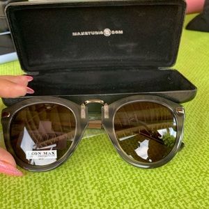 Leon max Lilly grey striated sunglasses brand new